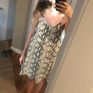 Snakeskin dress with back cutout